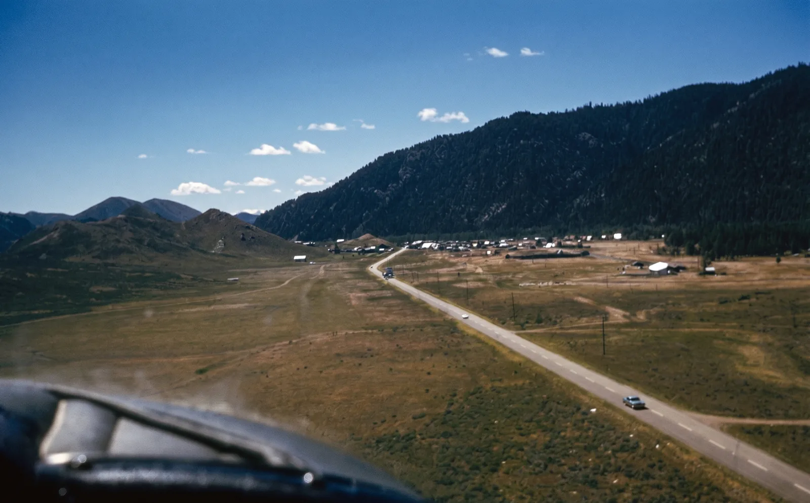 The Bigwood landing strip in the 1960s, before the golf course was built
