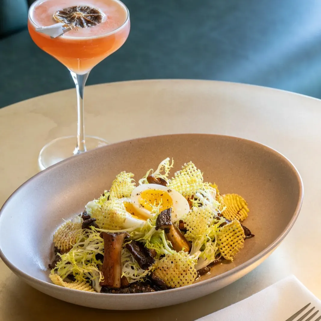 Roasted mushroom dish from the Timbers menu